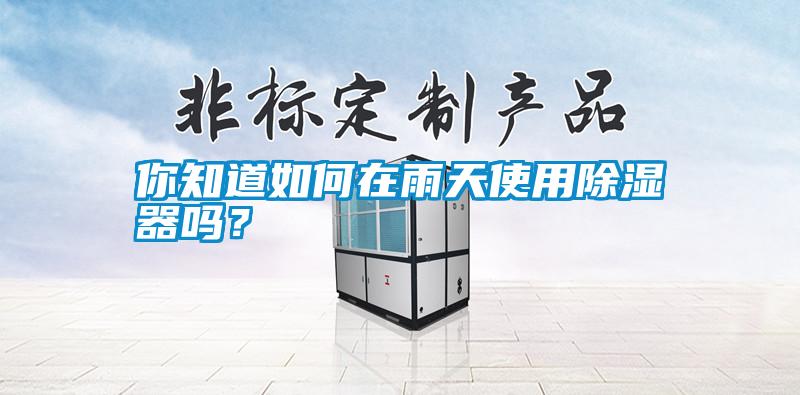你知道如何在雨天使用除濕器嗎？