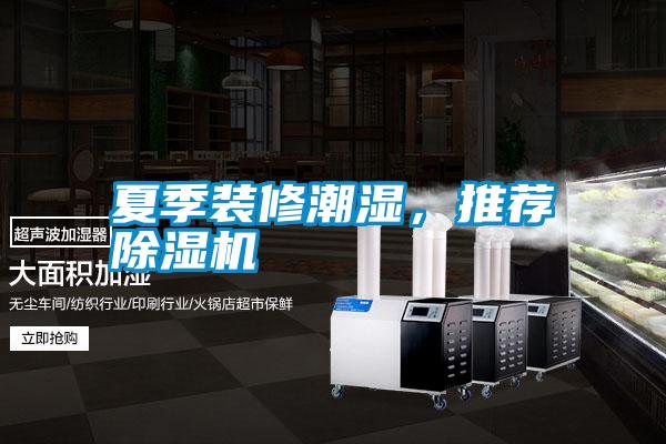 夏季裝修潮濕，推薦除濕機