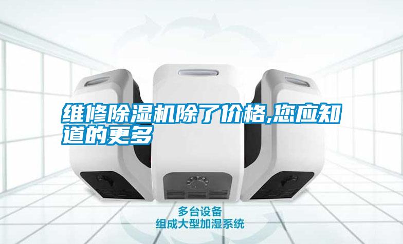 維修除濕機除了價格,您應(yīng)知道的更多