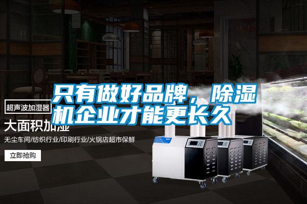 只有做好品牌，除濕機企業才能更長久