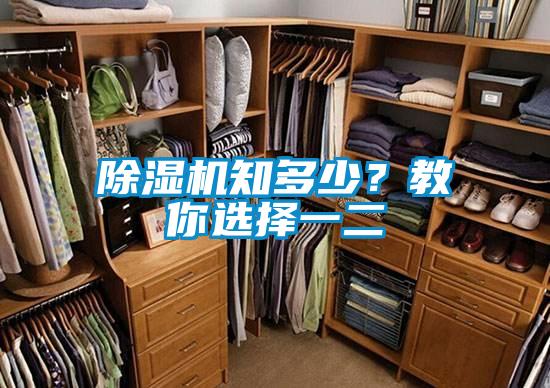 除濕機(jī)知多少？教你選擇一二