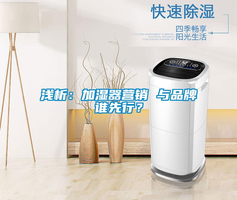 淺析：加濕器營銷 與品牌誰先行？
