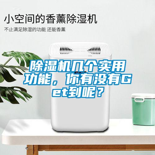 除濕機幾個實用功能，你有沒有Get到呢？