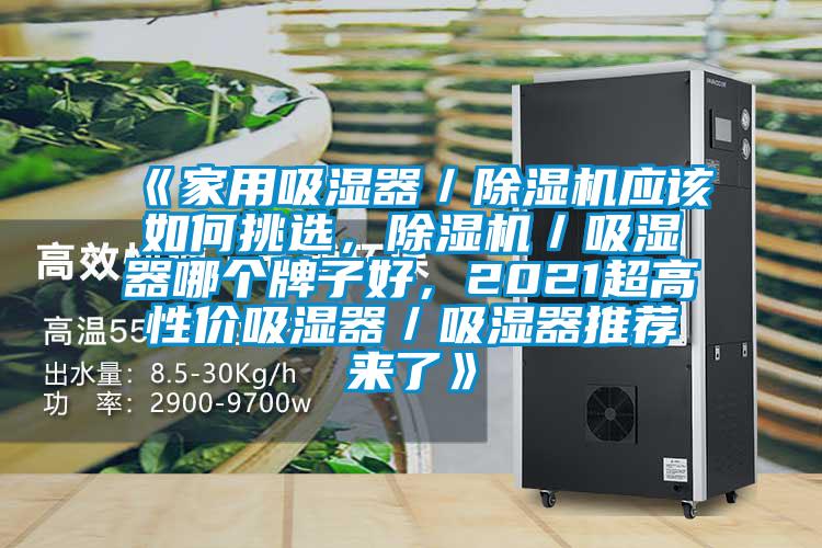 《家用吸濕器／除濕機應該如何挑選，除濕機／吸濕器哪個牌子好，2021超高性價吸濕器／吸濕器推薦來了》