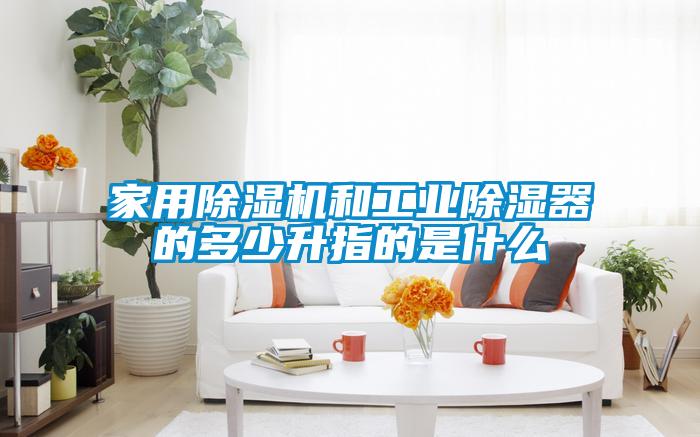 家用除濕機和工業除濕器的多少升指的是什么