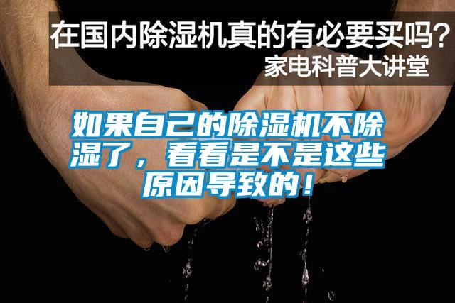 如果自己的除濕機不除濕了，看看是不是這些原因導致的！