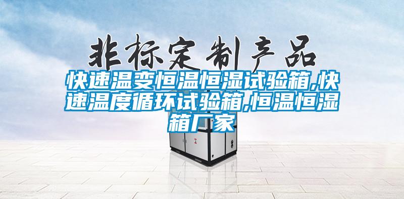 快速溫變恒溫恒濕試驗箱,快速溫度循環(huán)試驗箱,恒溫恒濕箱廠家