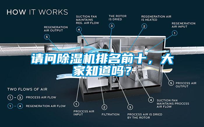 請問除濕機排名前十，大家知道嗎？