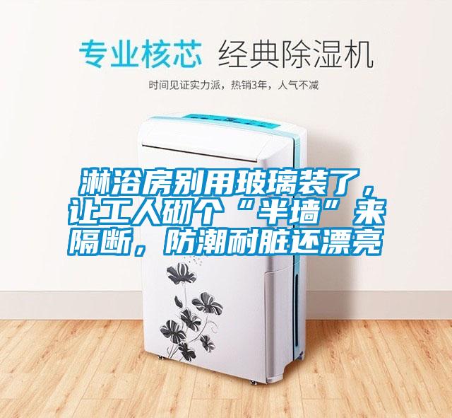 淋浴房別用玻璃裝了，讓工人砌個“半墻”來隔斷，防潮耐臟還漂亮