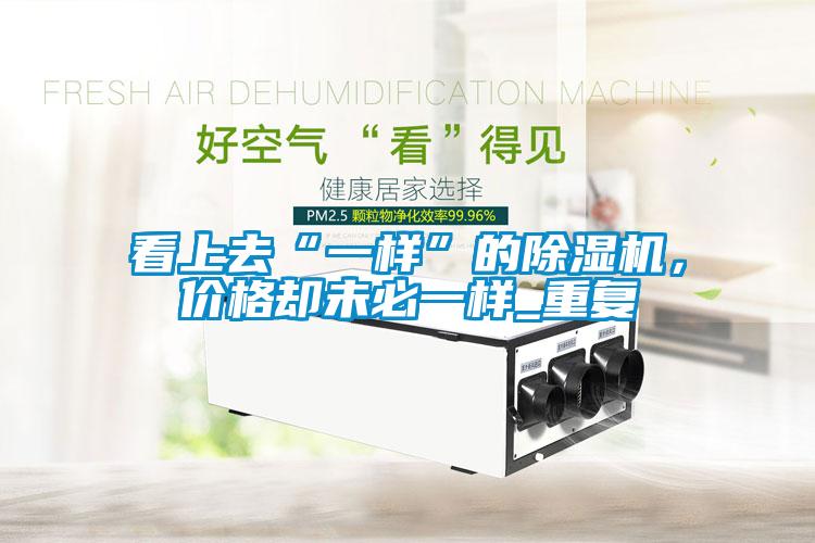 看上去“一樣”的除濕機，價格卻未必一樣_重復(fù)