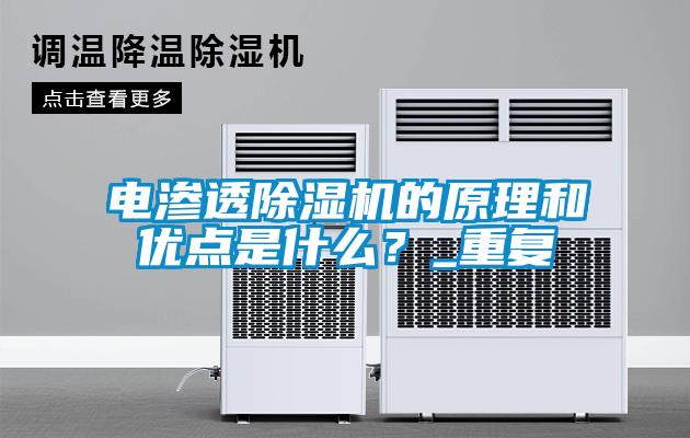 電滲透除濕機的原理和優(yōu)點是什么？_重復(fù)