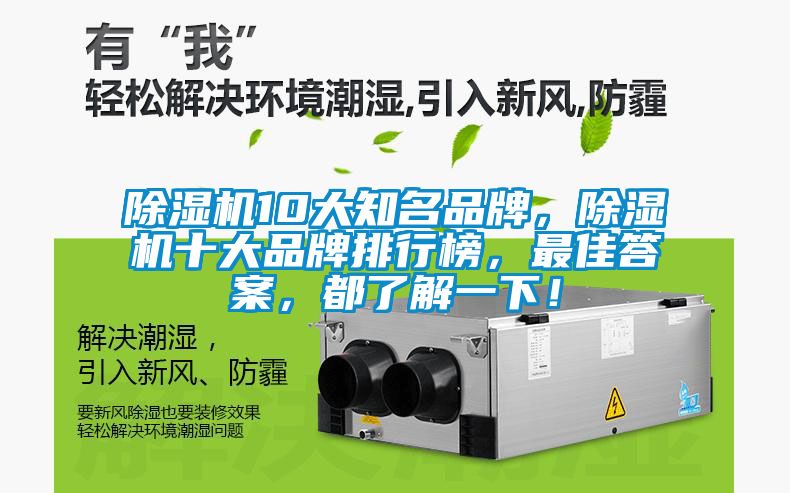 除濕機10大知名品牌，除濕機十大品牌排行榜，最佳答案，都了解一下！