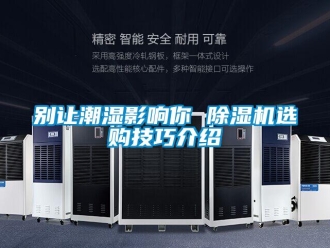 企業新聞別讓潮濕影響你 除濕機選購技巧介紹