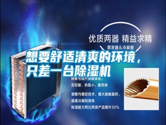 知識百科想要舒適清爽的環境，只差一臺除濕機