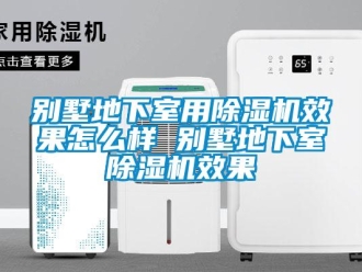 企業新聞別墅地下室用除濕機效果怎么樣 別墅地下室除濕機效果