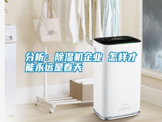企業新聞分析：除濕機企業 怎樣才能永遠是春天