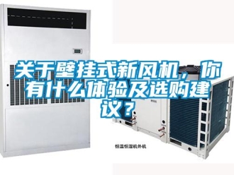 企業(yè)新聞關于壁掛式新風機，你有什么體驗及選購建議？